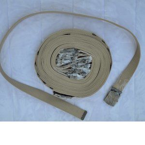 Lot 12 Army Canvas Web Belt Military Style with Brass Buckle Adjustable one size